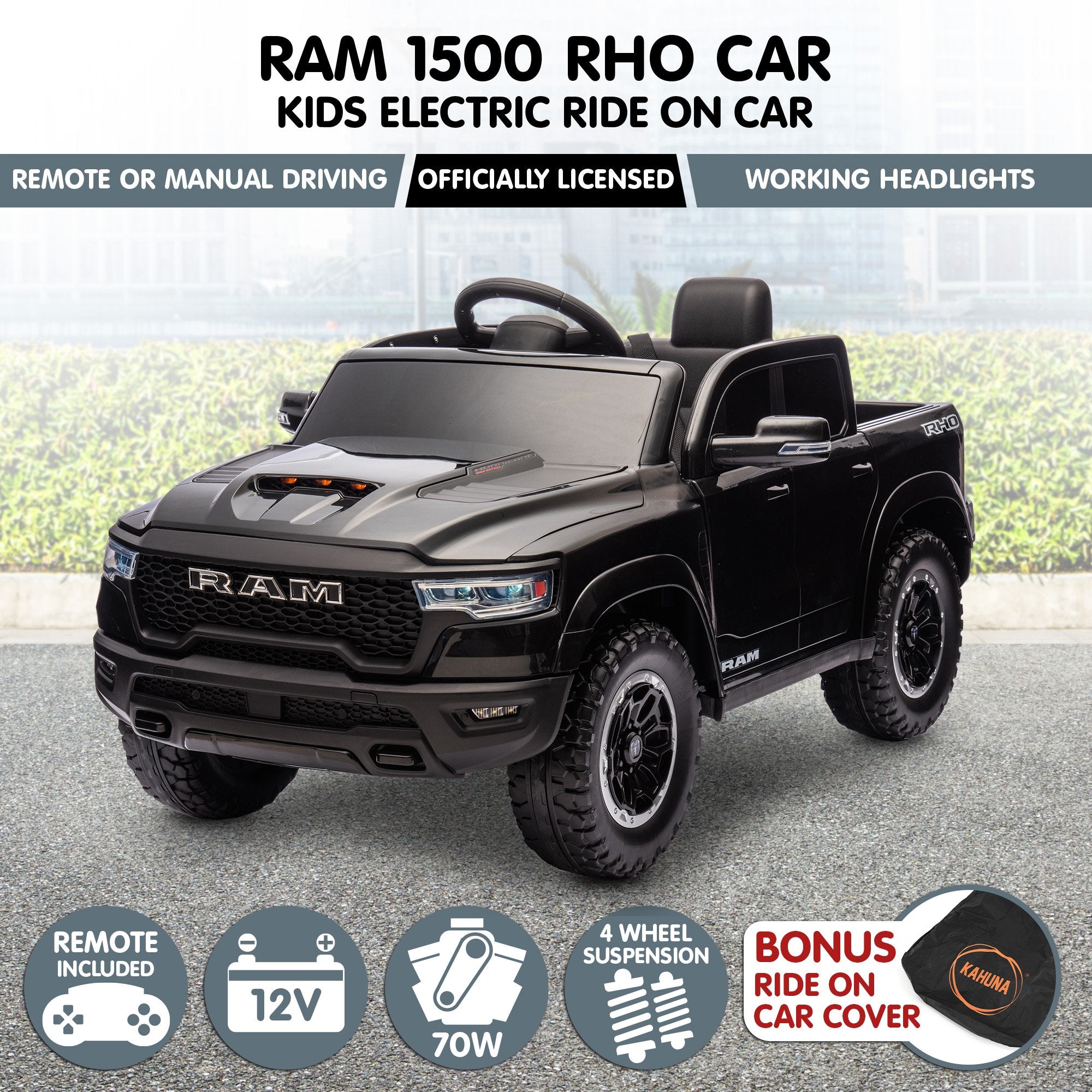 Ride On Cars: Kahuna Ram 1500 RHO Kids Electric Ride On Car with Remote Control