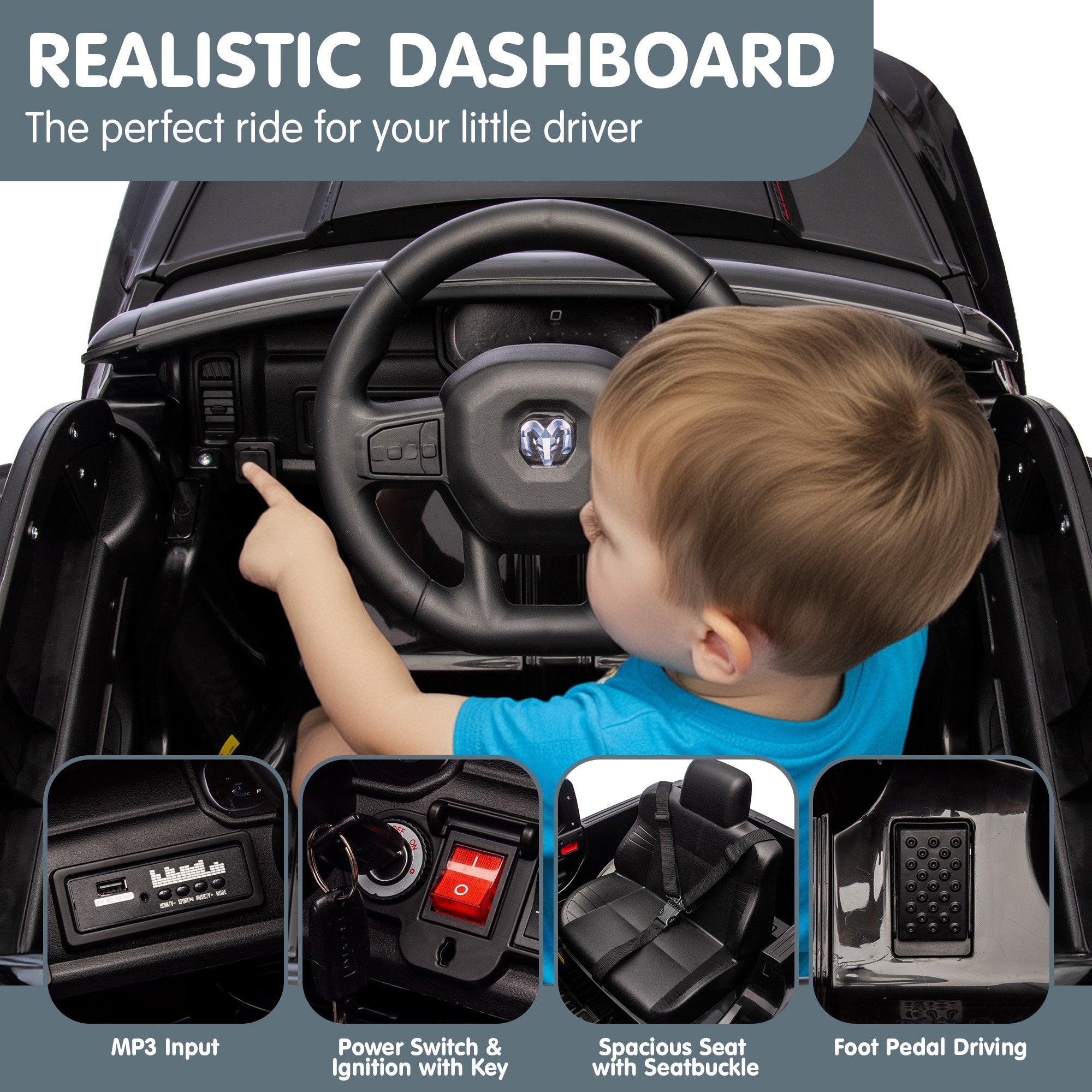 Ride On Cars: Kahuna Ram 1500 RHO Kids Electric Ride On Car with Remote Control