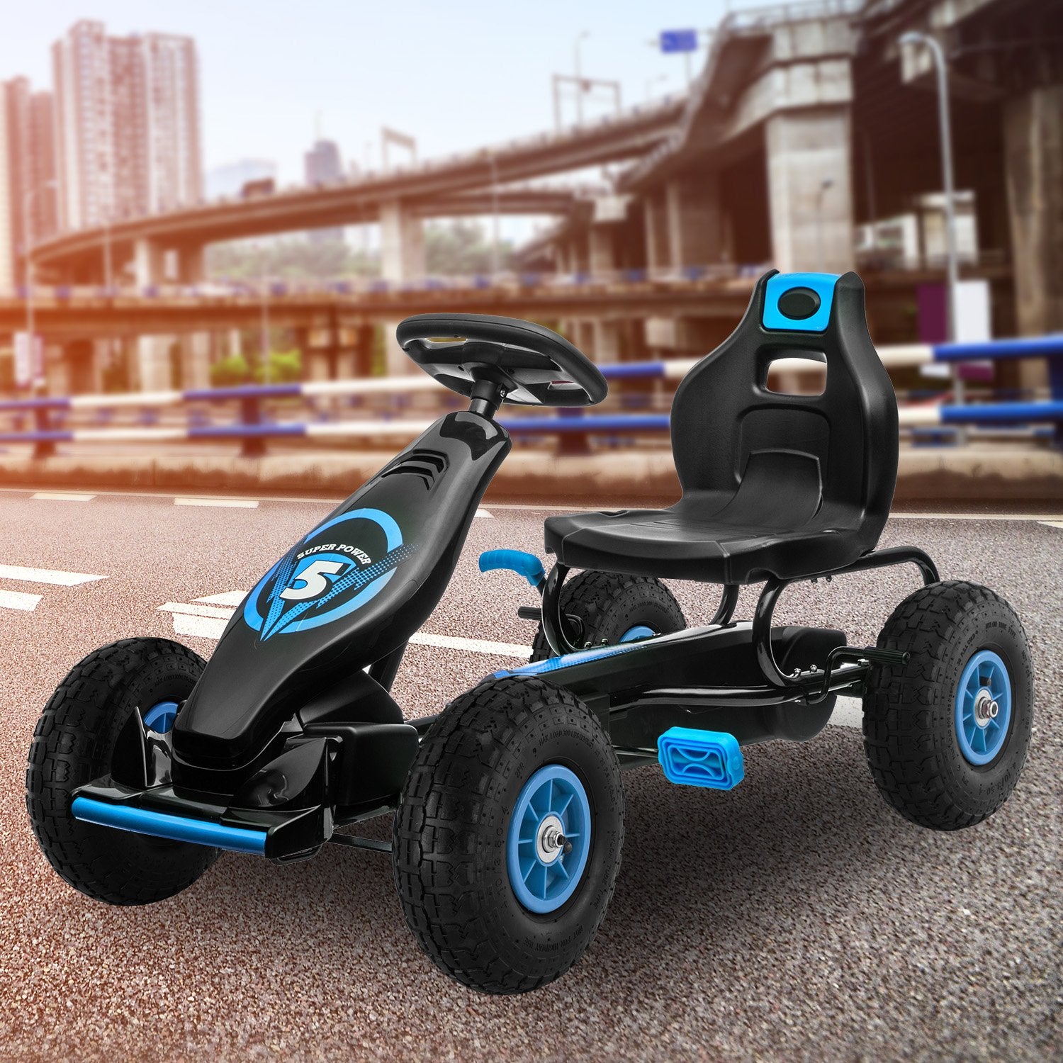 Go-karts: Kahuna G18 Kids Ride On Pedal Go Kart - Blue