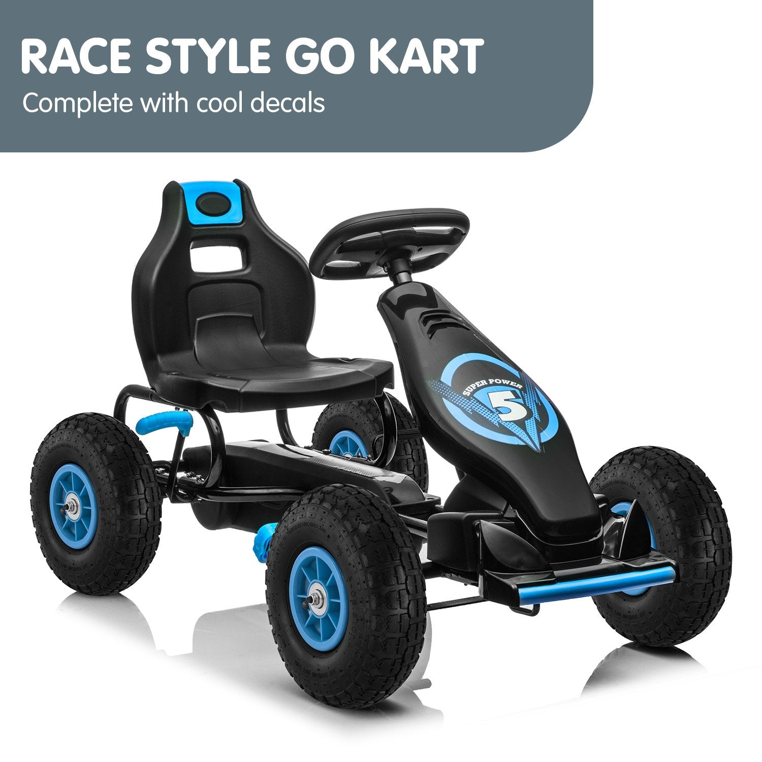 Go-karts: Kahuna G18 Kids Ride On Pedal Go Kart - Blue