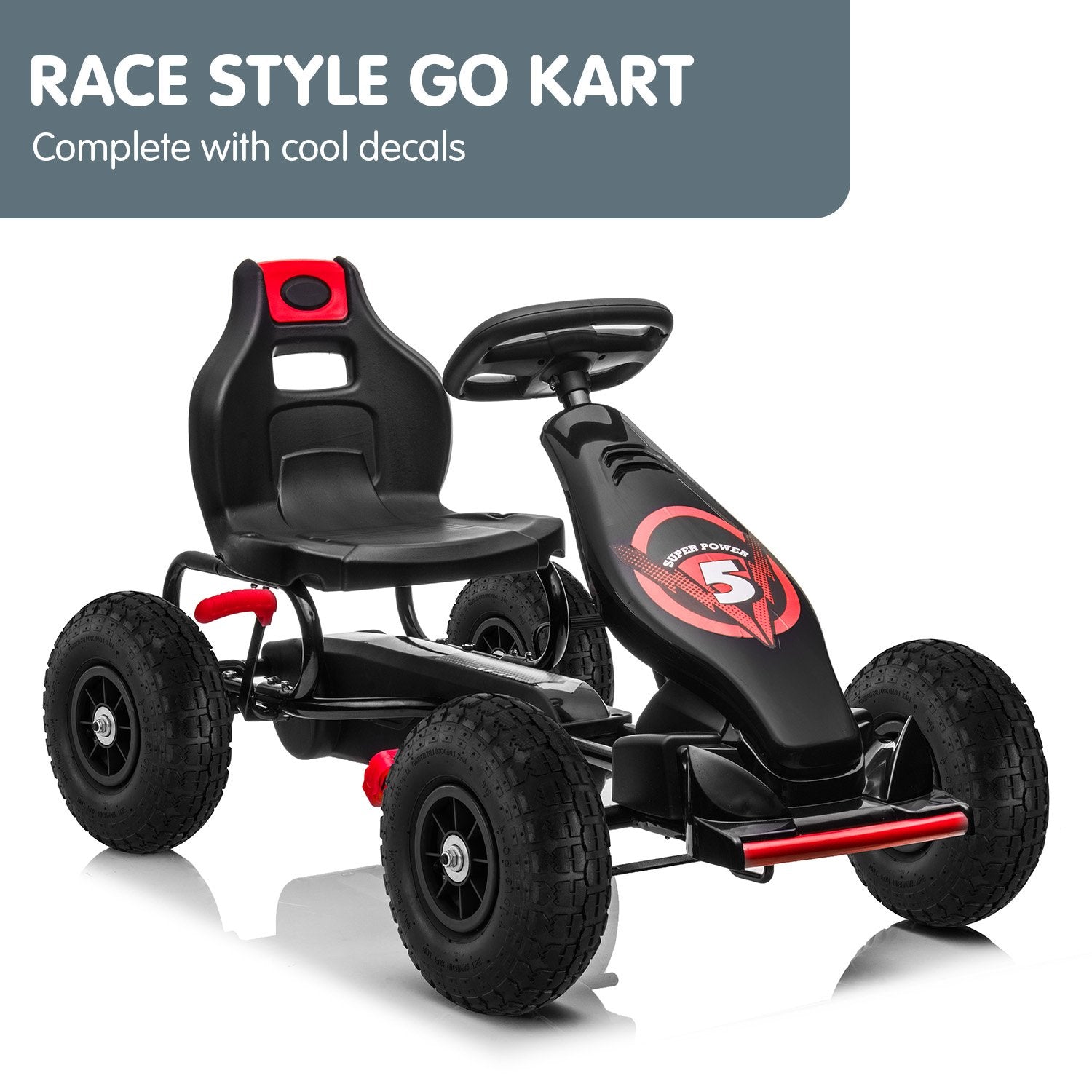 Go-karts: Kahuna G18 Kids Ride On Pedal Powered Go Kart Racing Style - Red