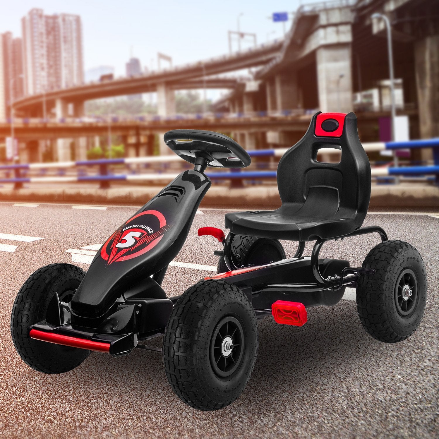 Go-karts: Kahuna G18 Kids Ride On Pedal Powered Go Kart Racing Style - Red