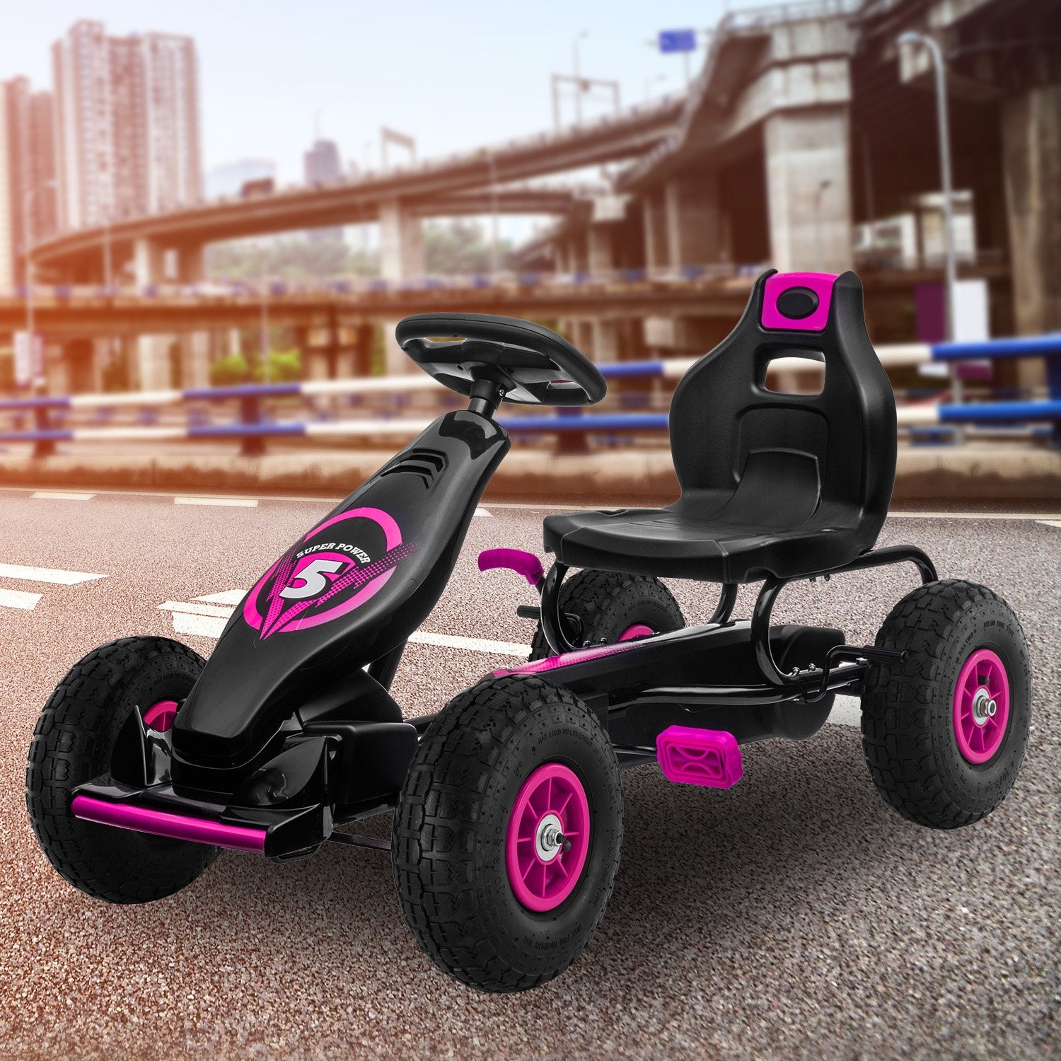 Go-karts: Kahuna G18 Kids Ride On Pedal Go Kart - Rose Pink
