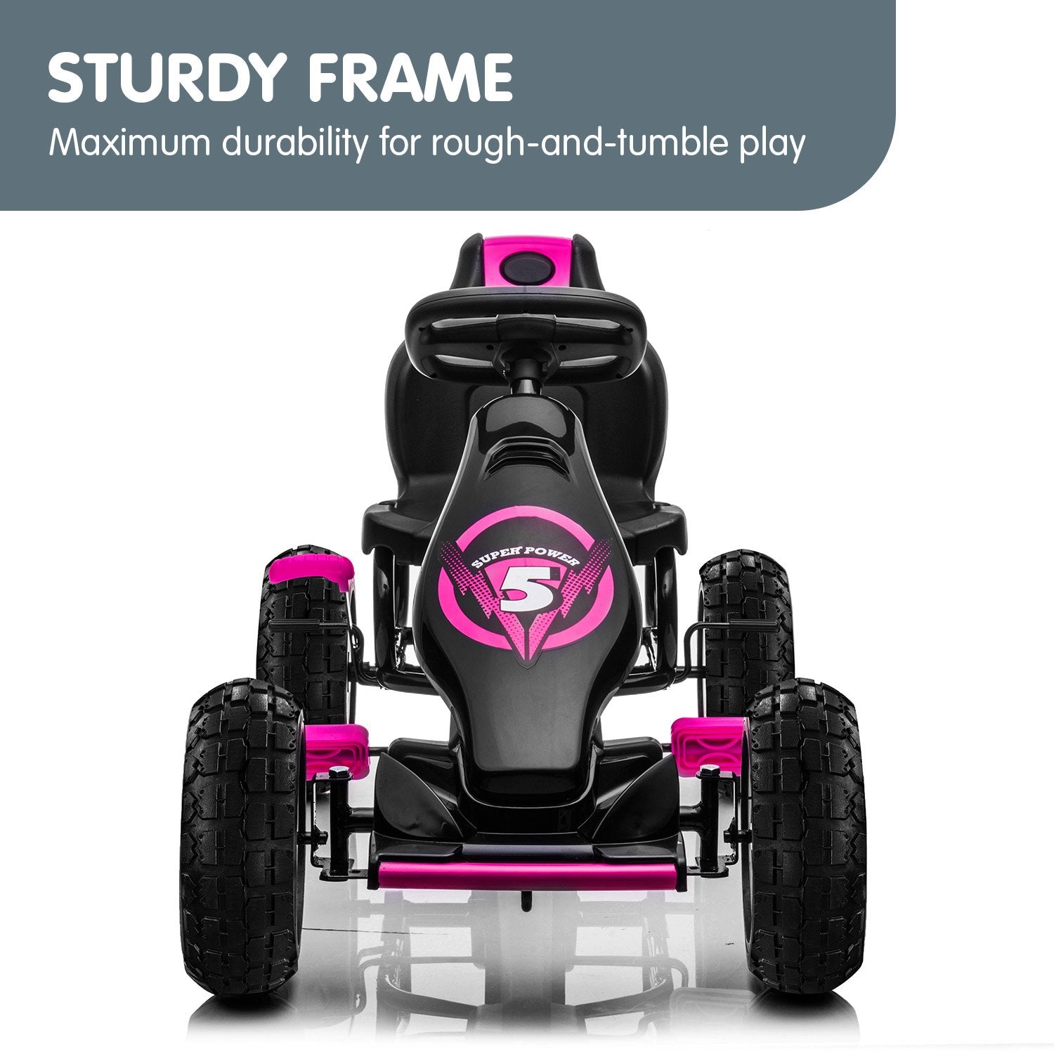 Go-karts: Kahuna G18 Kids Ride On Pedal Go Kart - Rose Pink