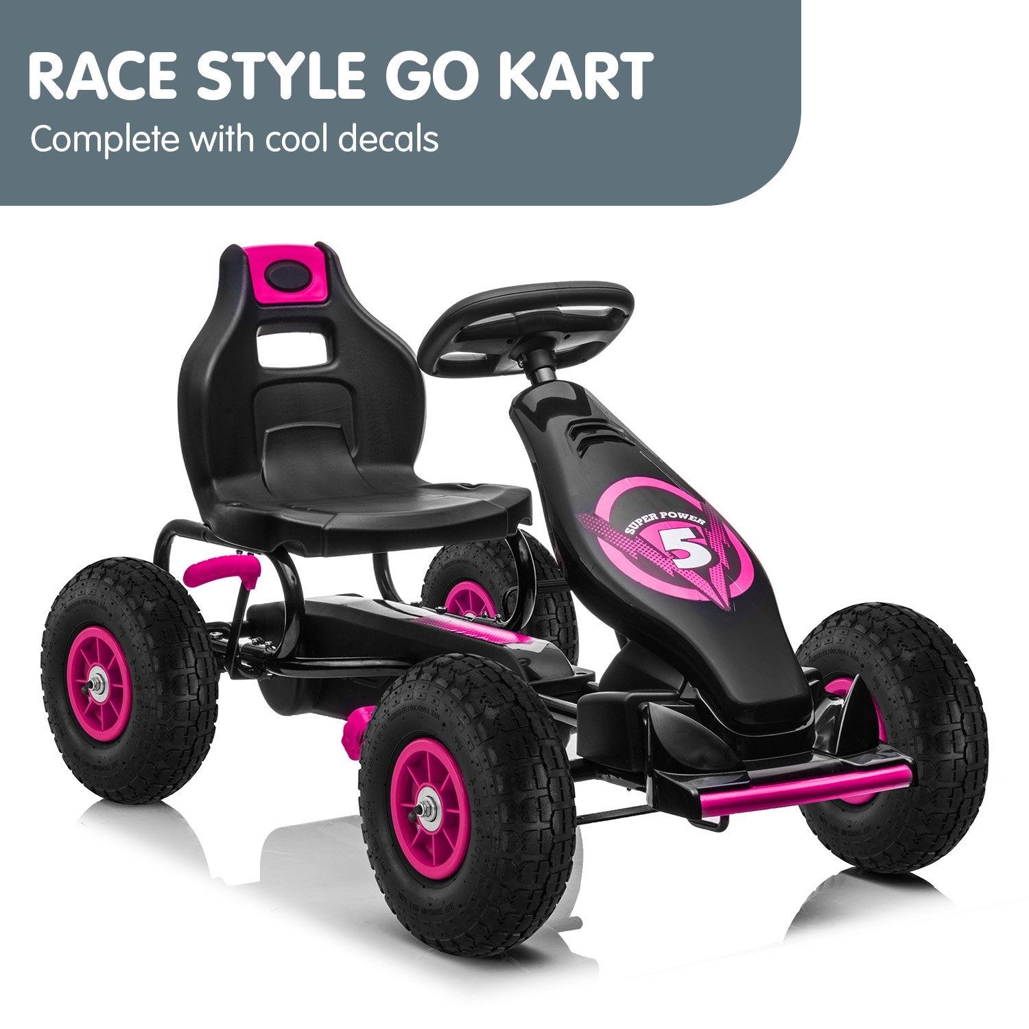 Go-karts: Kahuna G18 Kids Ride On Pedal Go Kart - Rose Pink