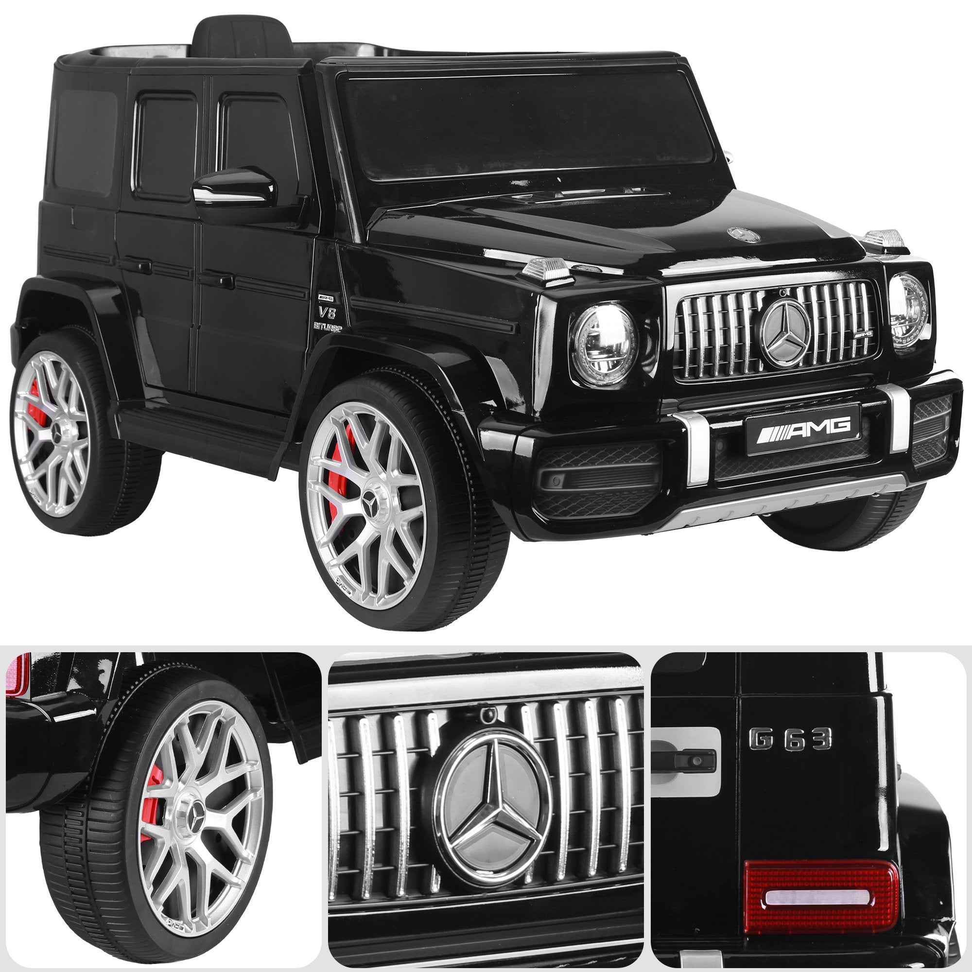 Ride On Cars: Kahuna Mercedes Benz AMG Licensed G63 Kids Electric Ride On Car Remote Control Dual 25W Motors Music Player LED Lights