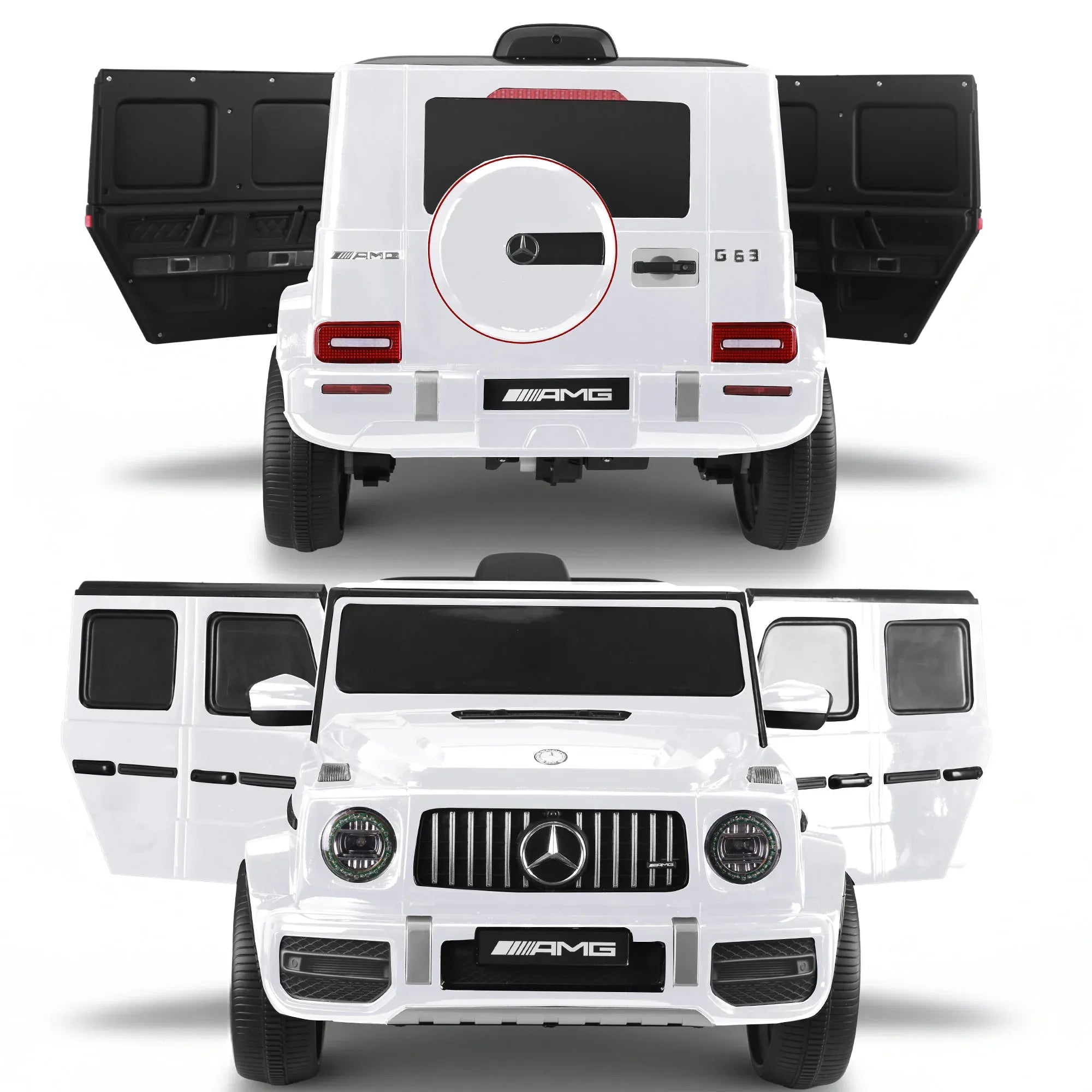 Kahuna Mercedes Benz AMG G63 Kids Electric Ride On Car w/ Remote Control - White