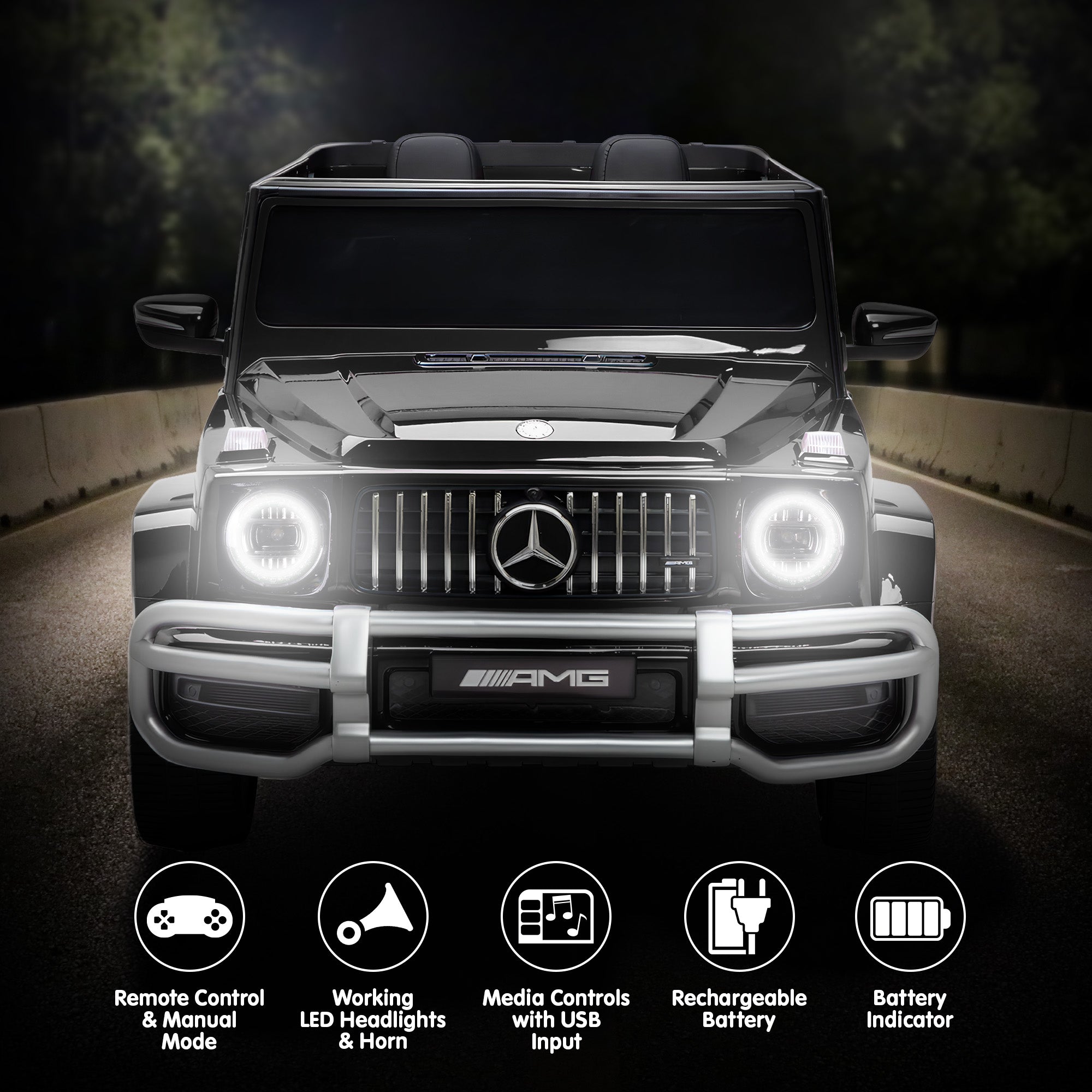 Ride On Cars: Kahuna Mercedes Benz AMG G63 Kids Electric Two Seater Ride On Car with Remote Control