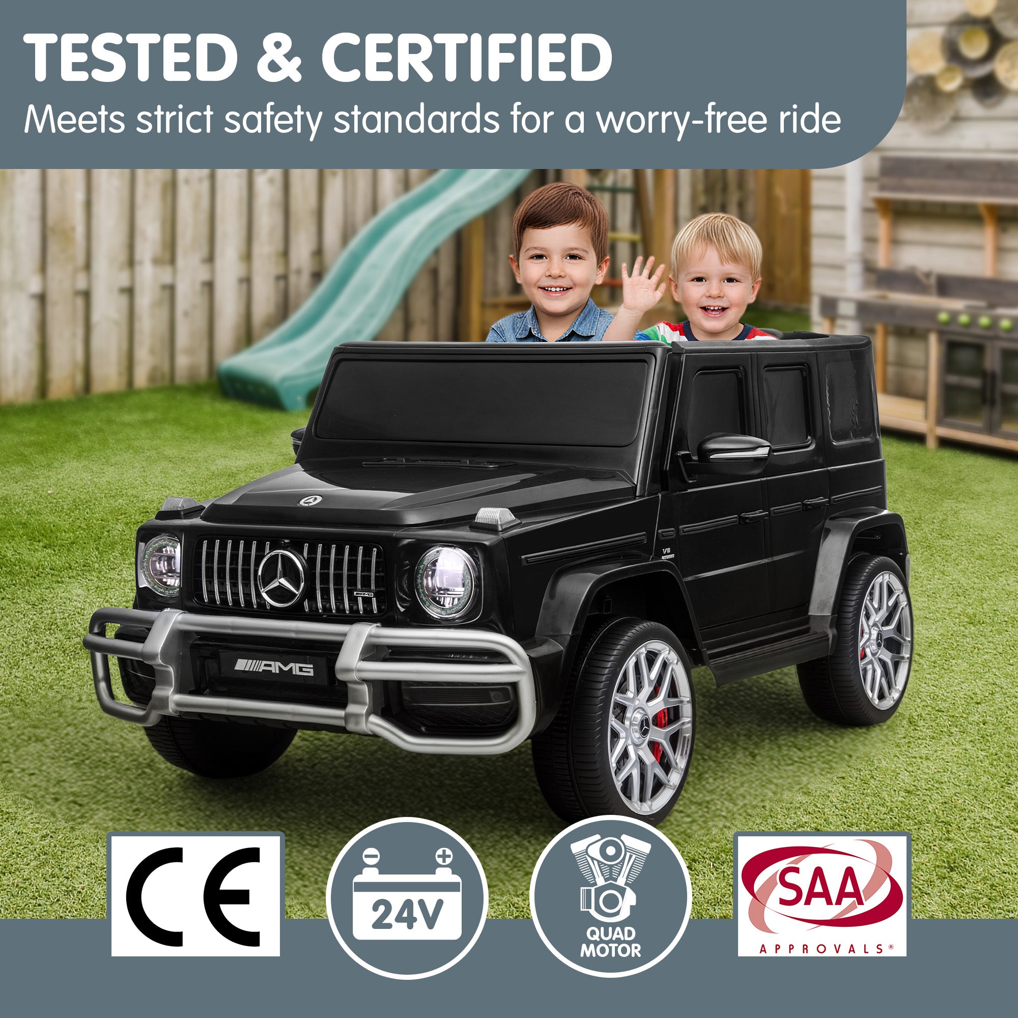 Ride On Cars: Kahuna Mercedes Benz AMG G63 Kids Electric Two Seater Ride On Car with Remote Control