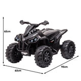 Ride On Cars: Kahuna GTS99 Kids Electric Ride On Quad Bike Toy ATV 50W - Black
