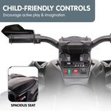 Ride On Cars: Kahuna GTS99 Kids Electric Ride On Quad Bike Toy ATV 50W - Black