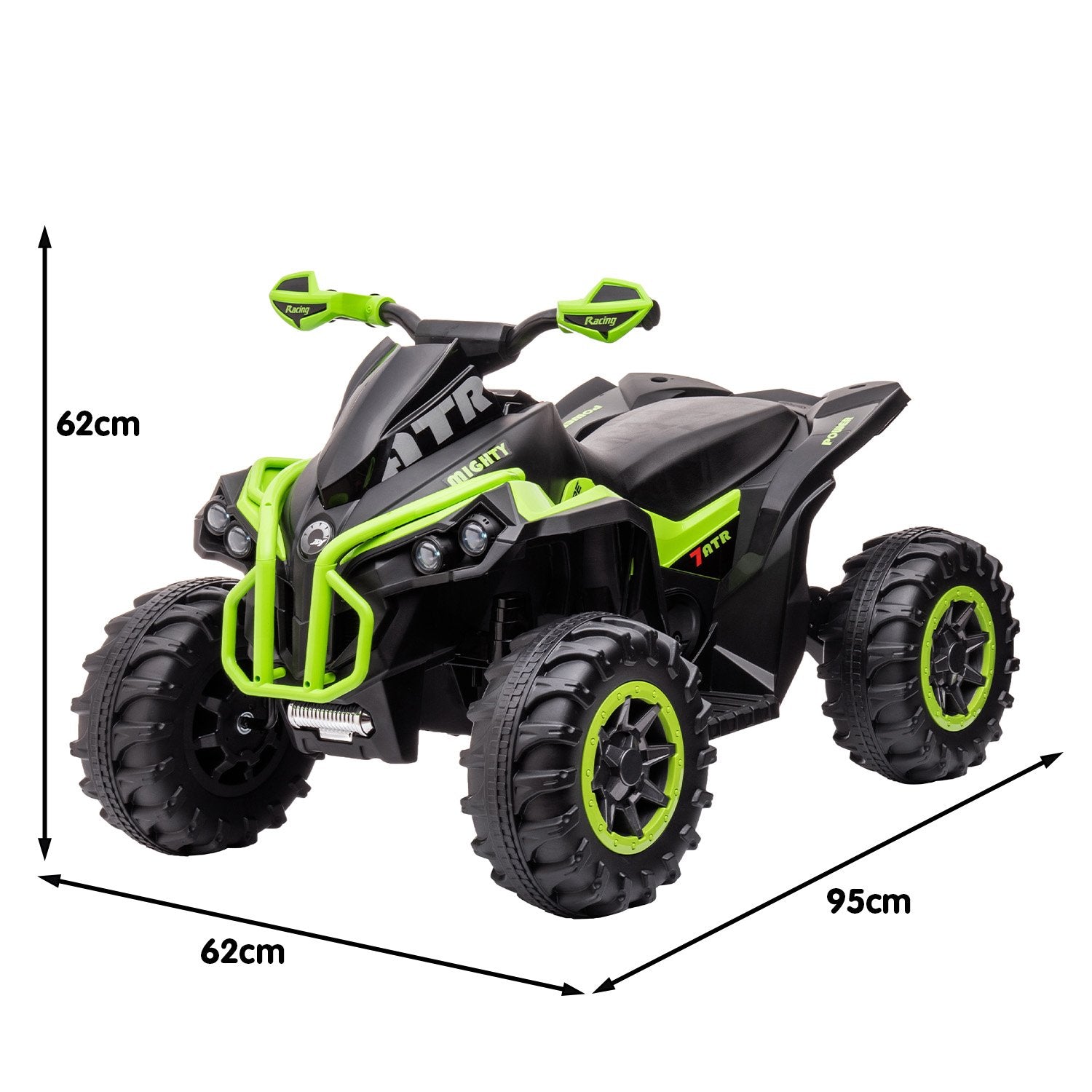Ride On Cars: Kahuna GTS99 Kids Electric Ride On Quad Bike Toy ATV 50W - Green