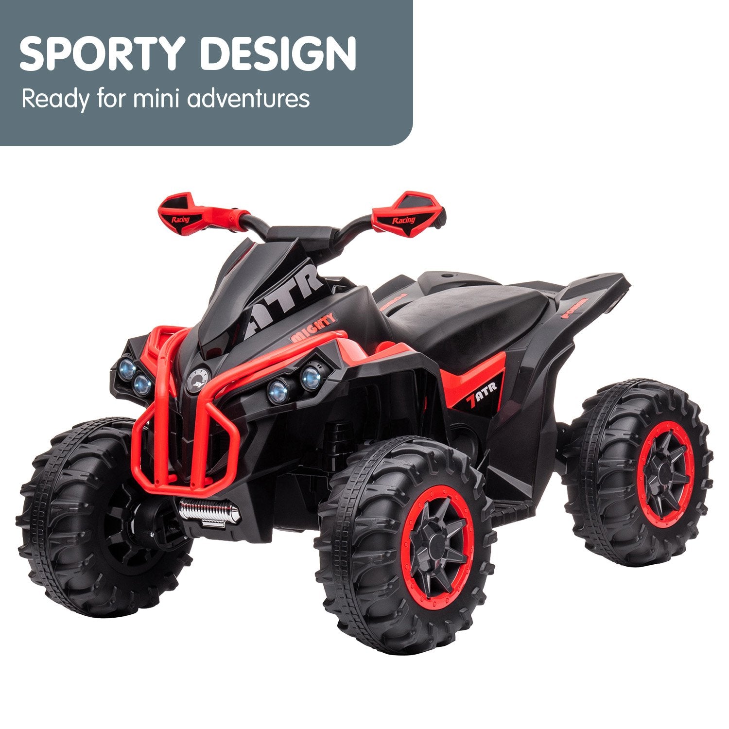 Ride On Cars: Kahuna GTS99 Kids Electric Ride On Quad Bike Toy ATV 50W - Red