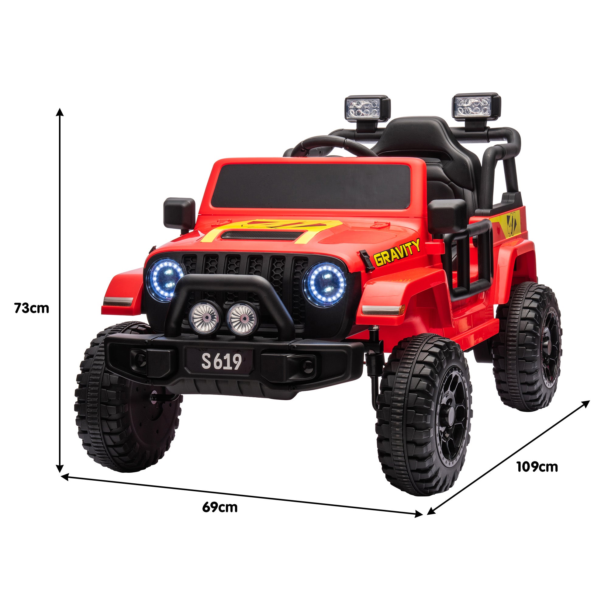 Ride On Cars: Kahuna S619 Gravity Kids Electric Ride On Car - Red