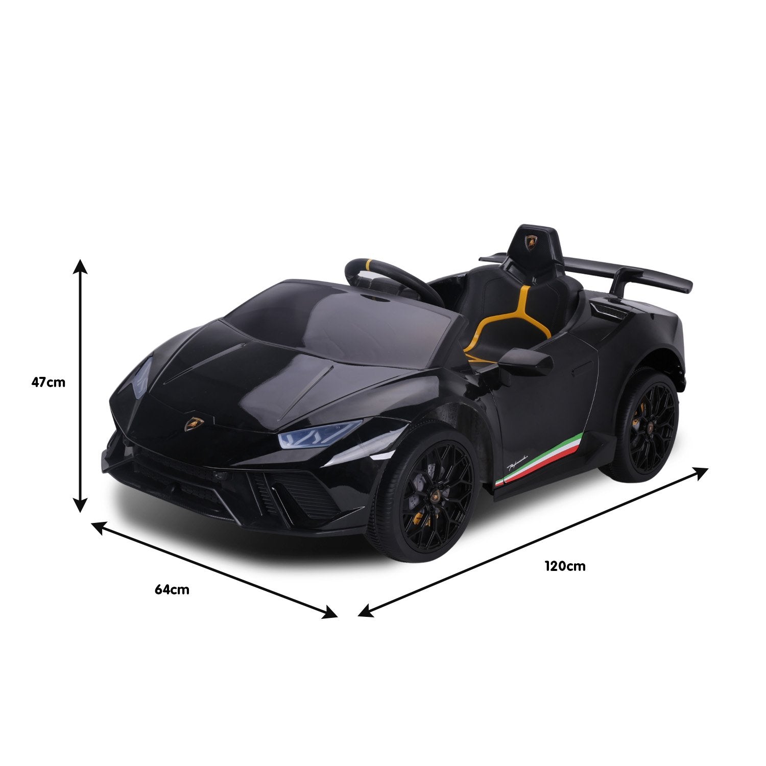 Ride On Cars: Kahuna Lamborghini Performante Kids Electric Ride On Car Remote Control - Black