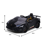 Ride On Cars: Kahuna Lamborghini Performante Kids Electric Ride On Car Remote Control - Black