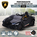 Ride On Cars: Kahuna Lamborghini Performante Kids Electric Ride On Car Remote Control - Black
