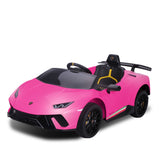 Ride On Cars: Kahuna Lamborghini Performante Kids Electric Ride On Car Remote Control by Kahuna - Pink