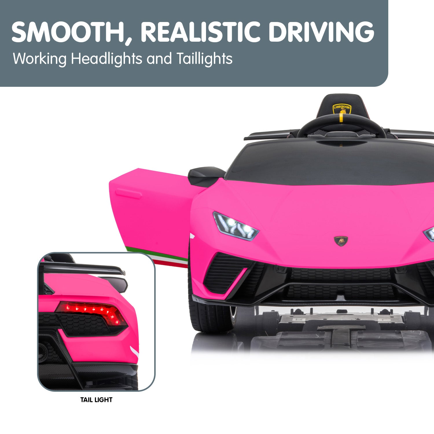 Ride On Cars: Kahuna Lamborghini Performante Kids Electric Ride On Car Remote Control by Kahuna - Pink