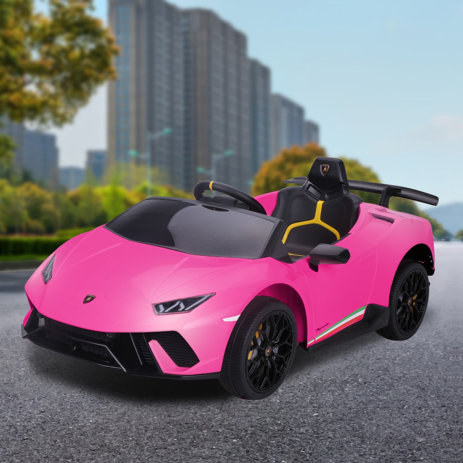 Ride On Cars: Kahuna Lamborghini Performante Kids Electric Ride On Car Remote Control by Kahuna - Pink