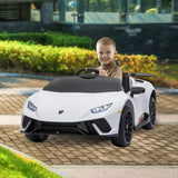 Ride On Cars: Kahuna Lamborghini Performante Kids Electric Ride On Car Remote Control by Kahuna - White