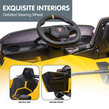 Ride On Cars: Kahuna Lamborghini Performante Kids Electric Ride On Car Remote Control - Yellow