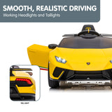 Ride On Cars: Kahuna Lamborghini Performante Kids Electric Ride On Car Remote Control - Yellow