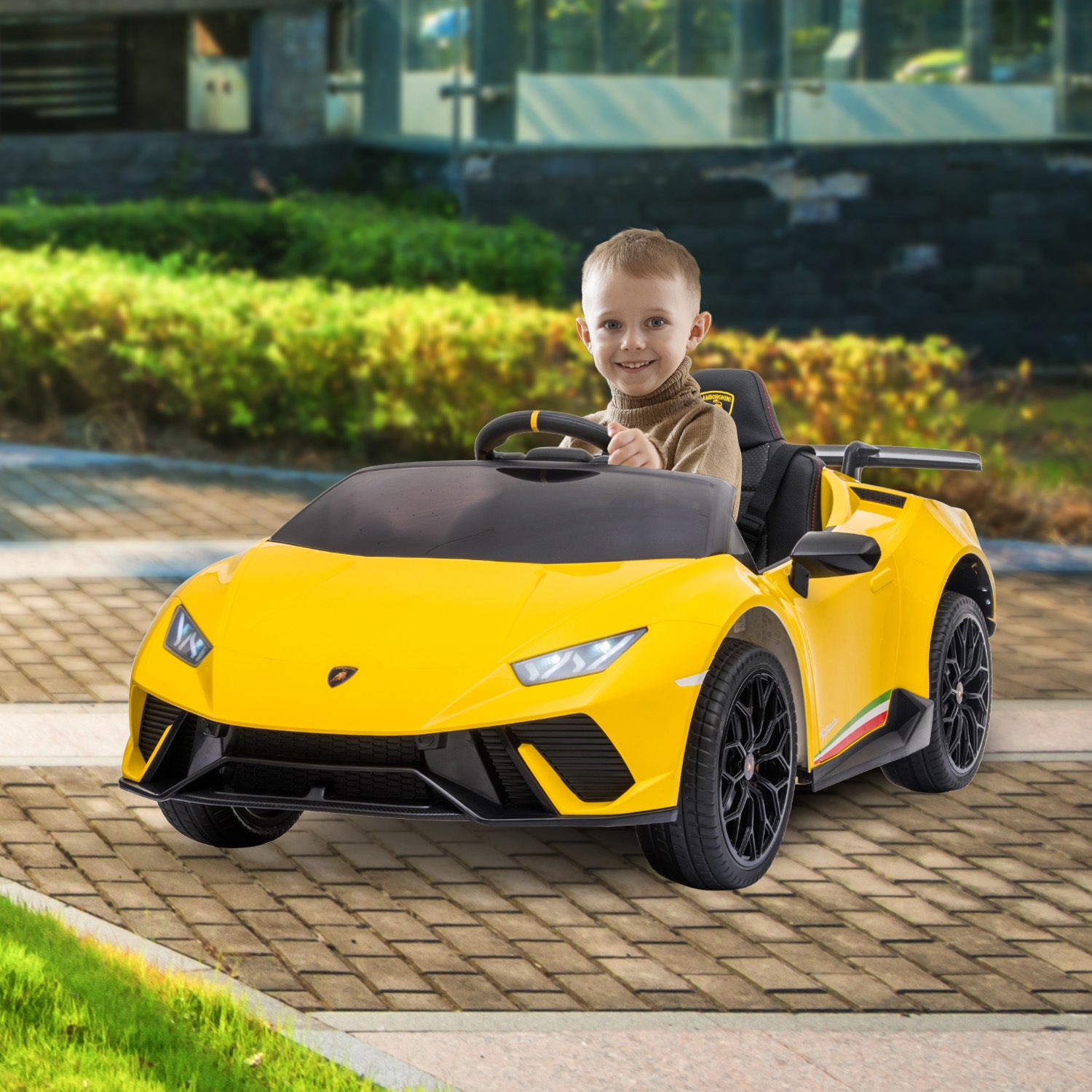 Ride On Cars: Kahuna Lamborghini Performante Kids Electric Ride On Car Remote Control - Yellow
