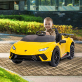 Ride On Cars: Kahuna Lamborghini Performante Kids Electric Ride On Car Remote Control - Yellow