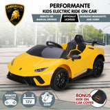 Ride On Cars: Kahuna Lamborghini Performante Kids Electric Ride On Car Remote Control - Yellow