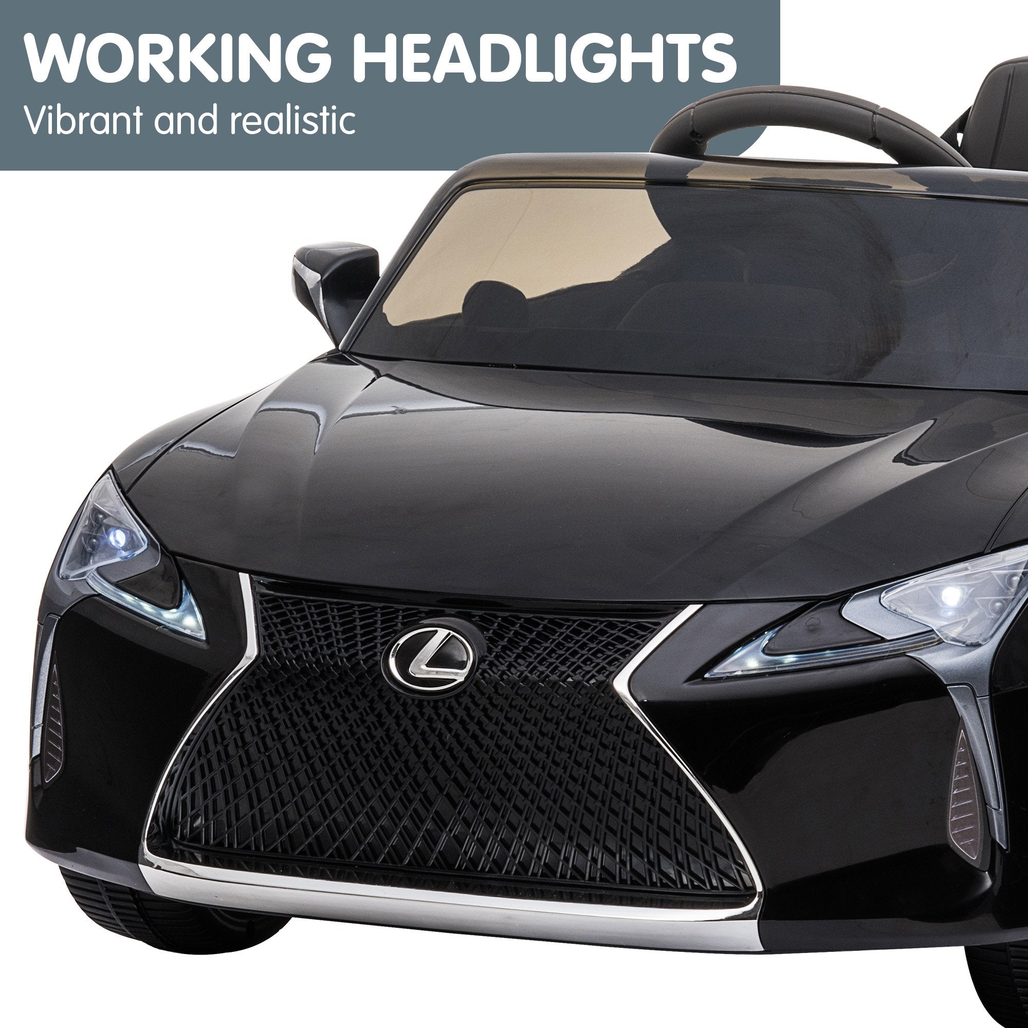 Ride On Cars: Kahuna Licensed Lexus LC 500 Kids Electric Ride On Car - Black