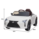 Ride On Cars: Kahuna Licensed Lexus Lc 500 Kids Electric Ride On Car - White