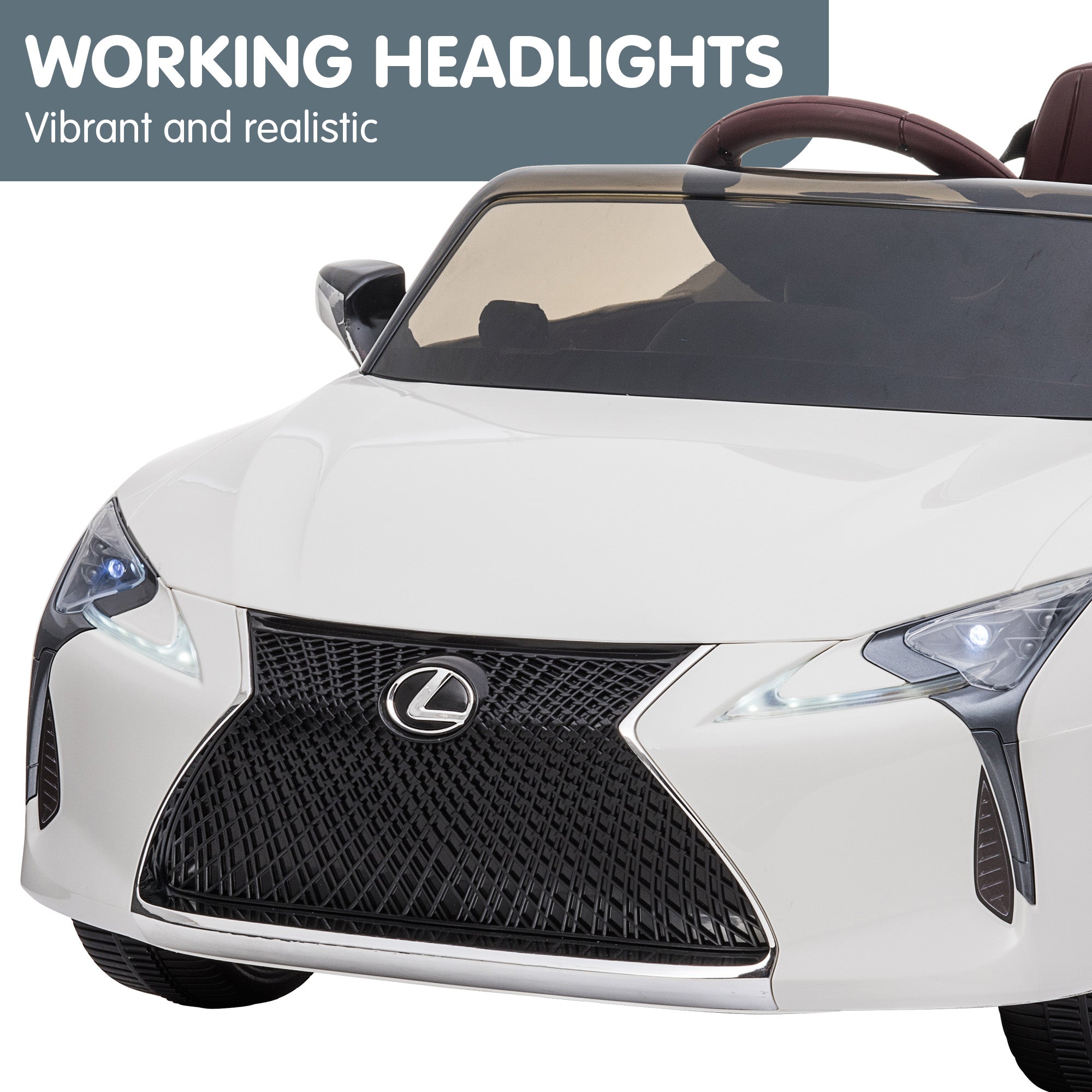 Ride On Cars: Kahuna Licensed Lexus Lc 500 Kids Electric Ride On Car - White