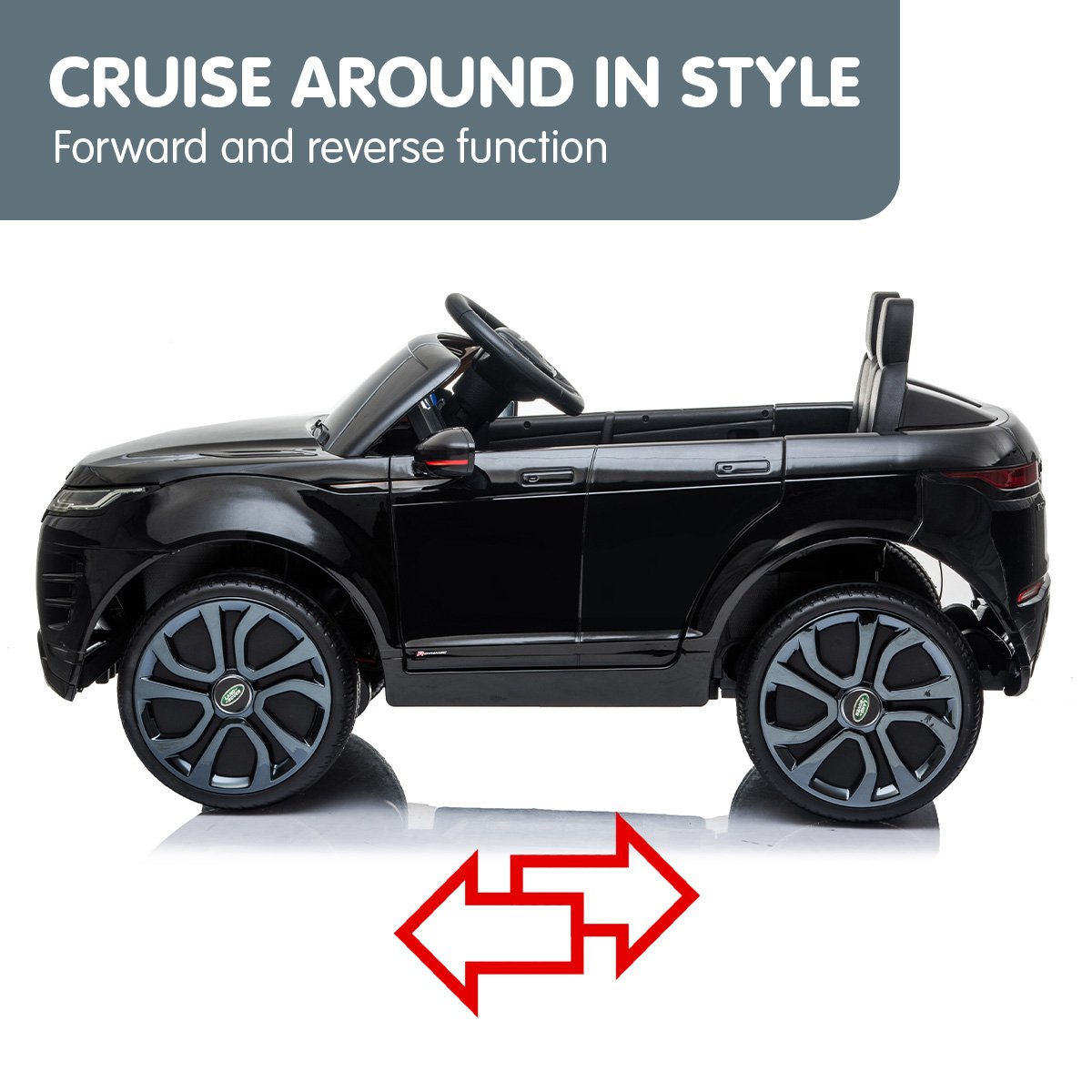 Ride On Cars: Kahuna Land Rover Licensed Kids Electric Ride On Car Remote Control - Black