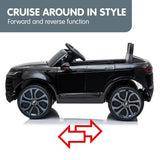 Ride On Cars: Kahuna Land Rover Licensed Kids Electric Ride On Car Remote Control - Black