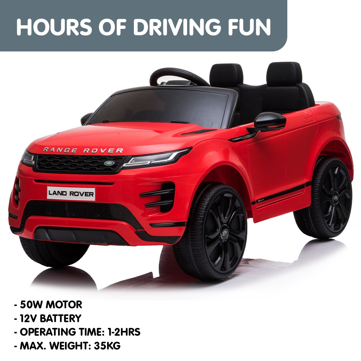 Ride On Cars: Kahuna Land Rover Licensed Kids Electric Ride On Car Remote Control - Red