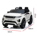 Ride On Cars: Kahuna Land Rover Licensed Kids Electric Ride On Car Remote Control - White
