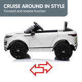 Ride On Cars: Kahuna Land Rover Licensed Kids Electric Ride On Car Remote Control - White