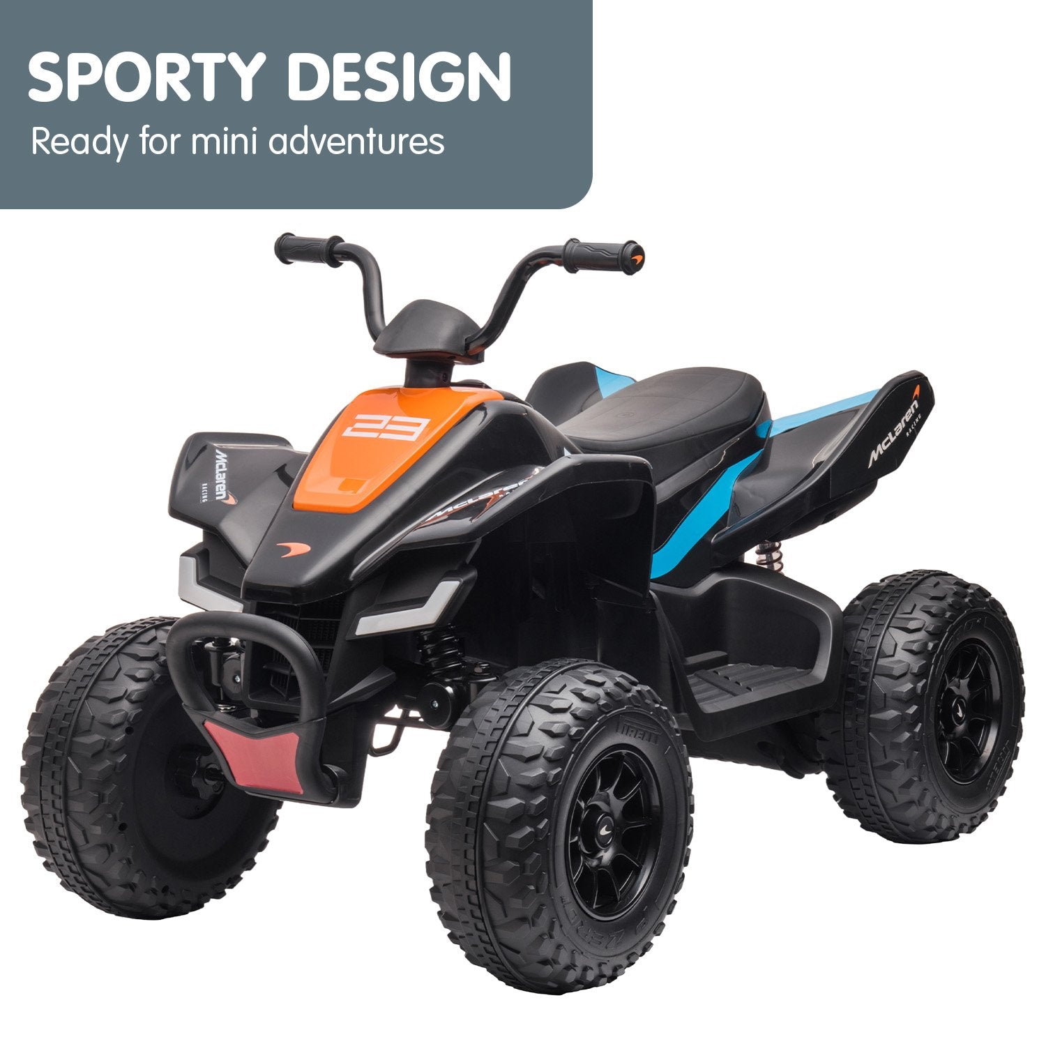 Ride On Cars: Kahuna MCL35 McLaren Toy Ride On Electric Quad Bike - Black