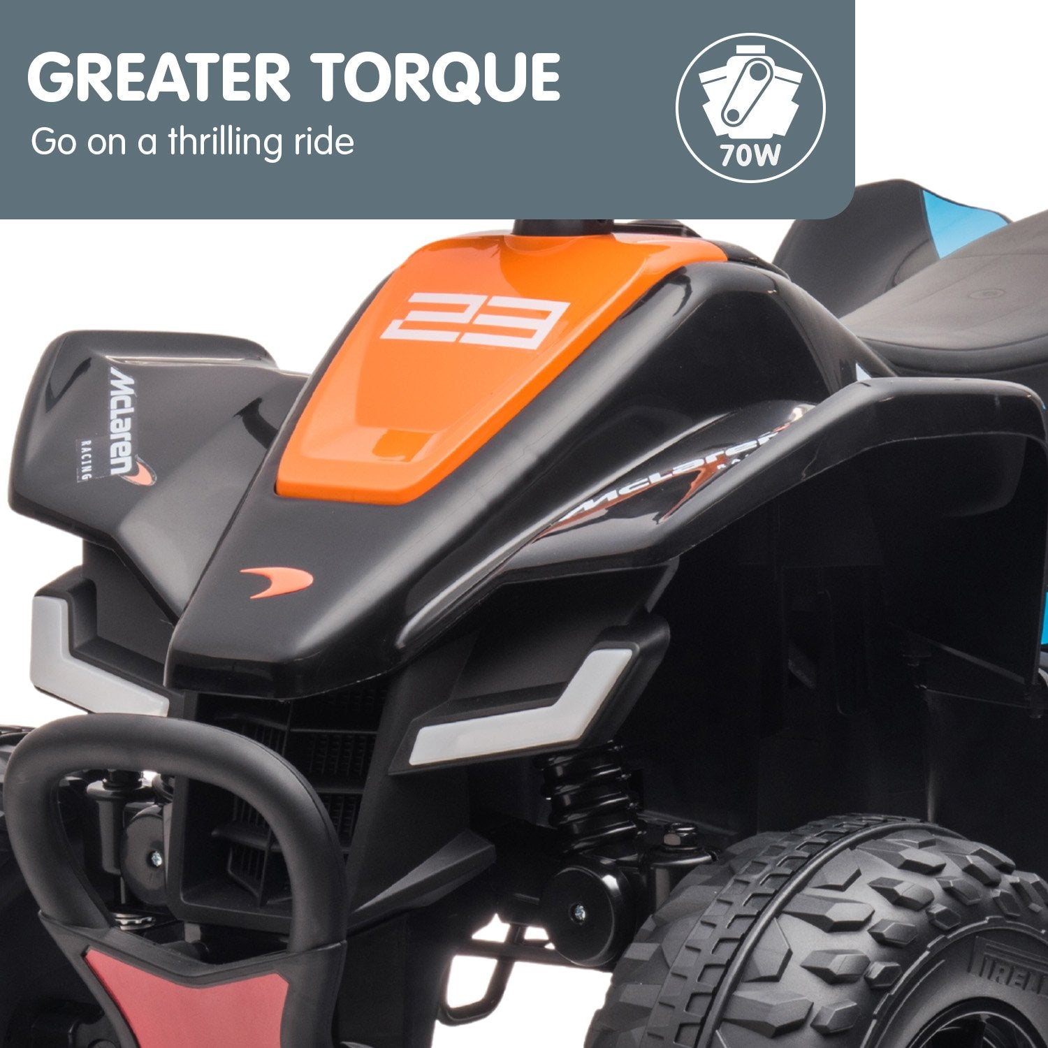 Ride On Cars: Kahuna MCL35 McLaren Toy Ride On Electric Quad Bike - Black