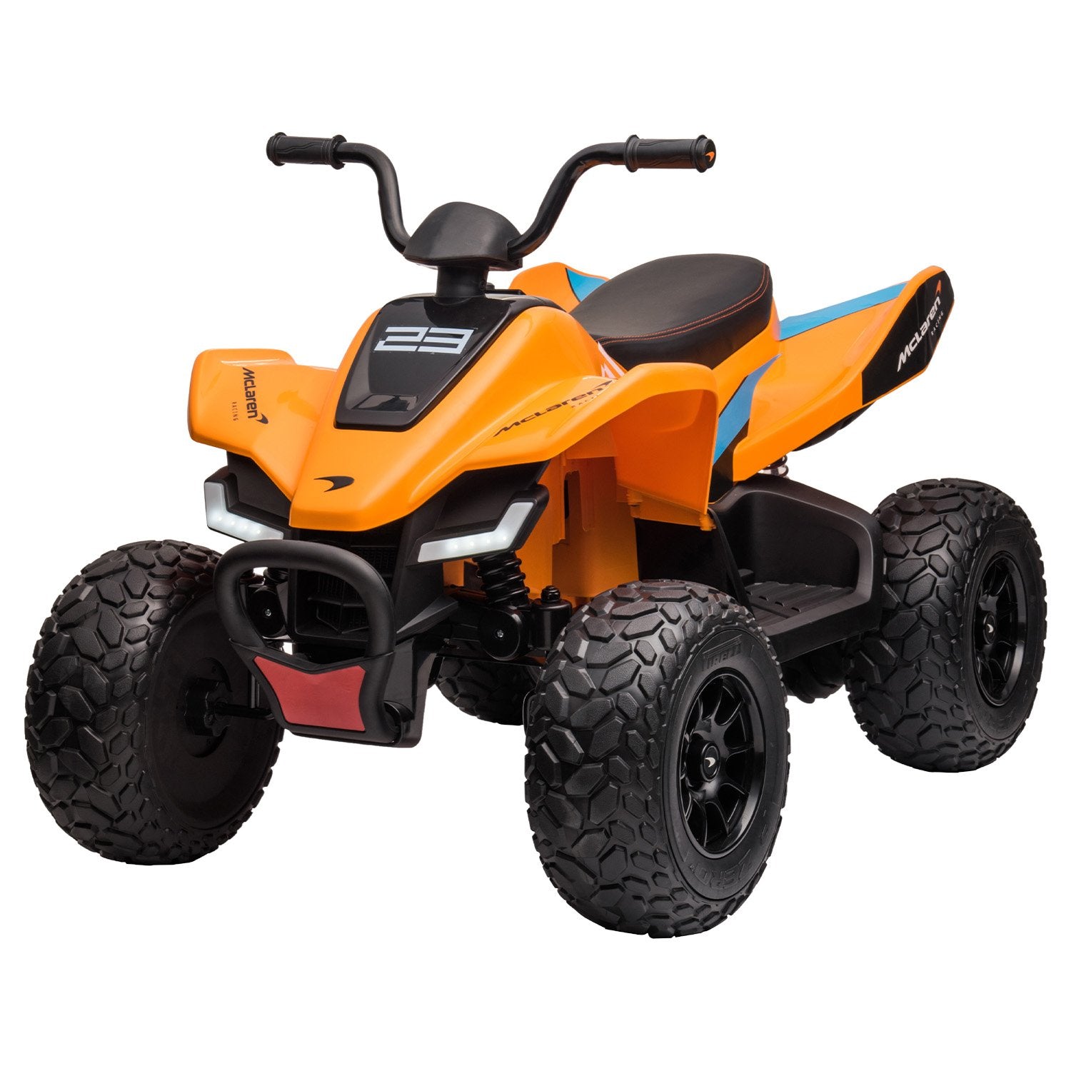 Ride On Cars: Kahuna Licensed MCL35 McLaren Kids Toy Ride On Electric Quad Bike - Orange