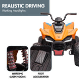Ride On Cars: Kahuna Licensed MCL35 McLaren Kids Toy Ride On Electric Quad Bike - Orange