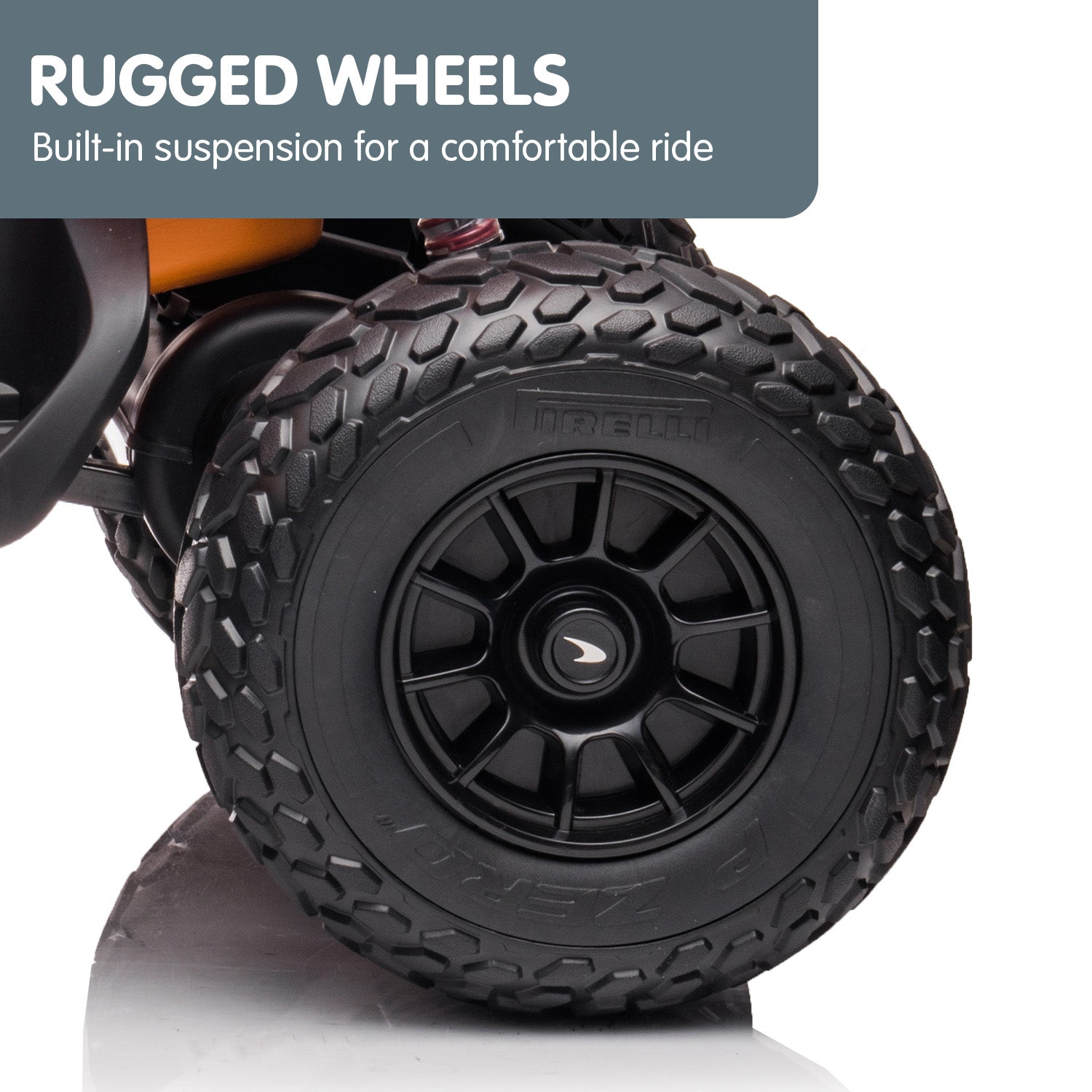 Ride On Cars: Kahuna Licensed MCL35 McLaren Kids Toy Ride On Electric Quad Bike - Orange