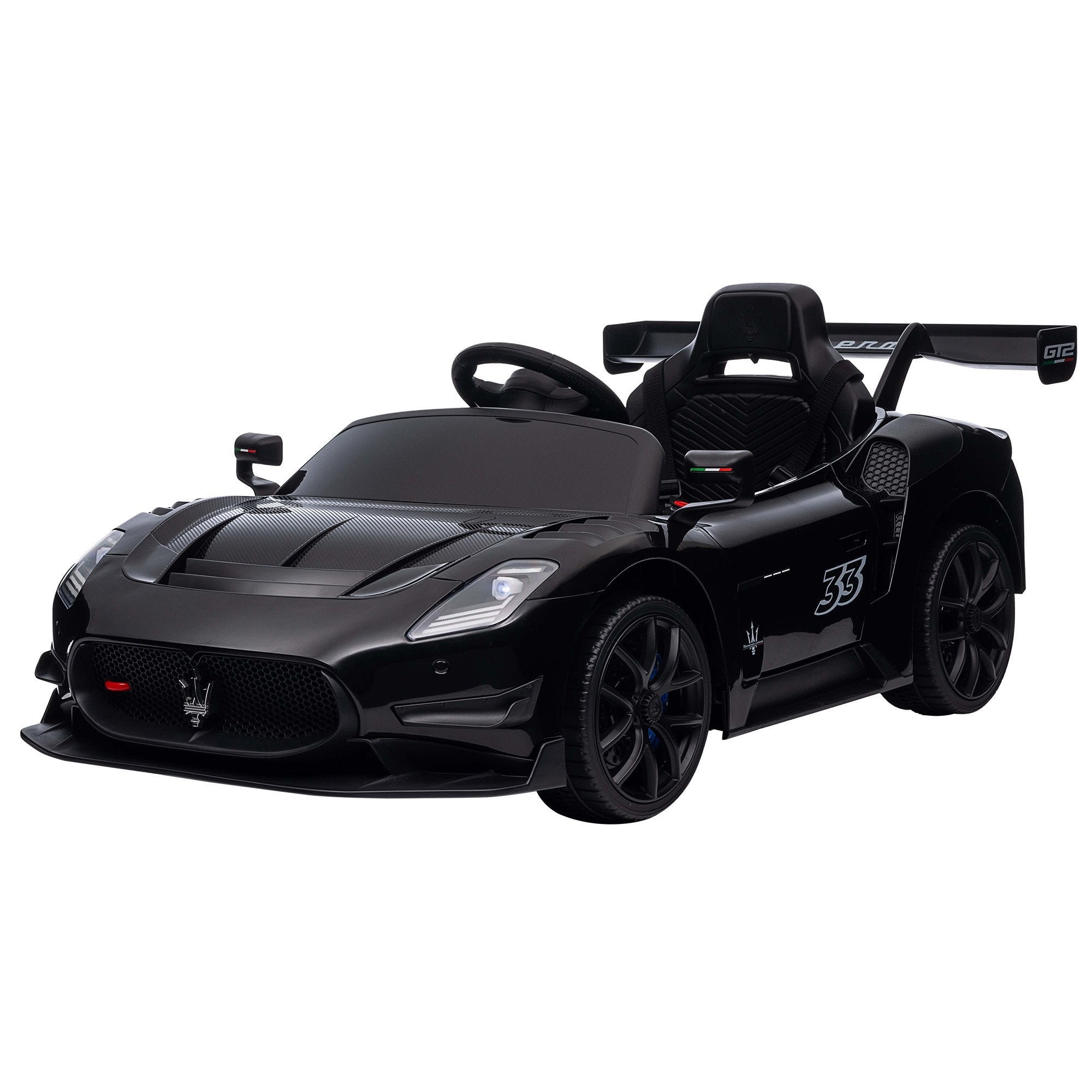 Ride On Cars: Kahuna Maserati MC20 GT2 Licensed Electric Kids Ride On Race Car Black