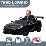 Ride On Cars: Kahuna Maserati MC20 GT2 Licensed Electric Kids Ride On Race Car Black