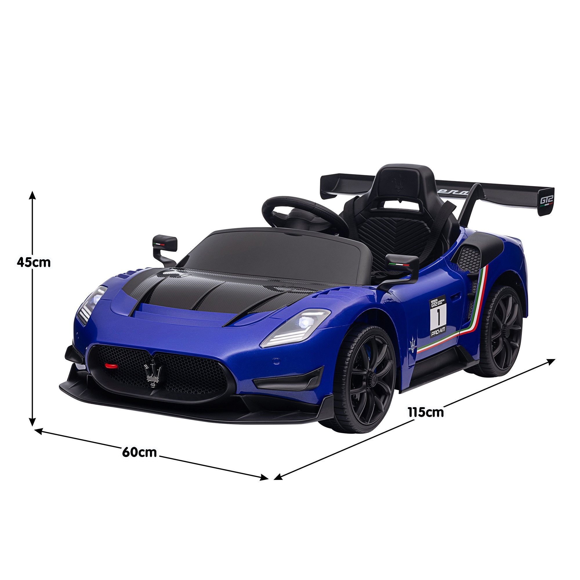 Ride On Cars: Kahuna Maserati MC20 GT2 Licensed Electric Kids Ride On Race Car Blue