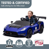 Ride On Cars: Kahuna Maserati MC20 GT2 Licensed Electric Kids Ride On Race Car Blue