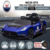Ride On Cars: Kahuna Maserati MC20 GT2 Licensed Electric Kids Ride On Race Car Blue