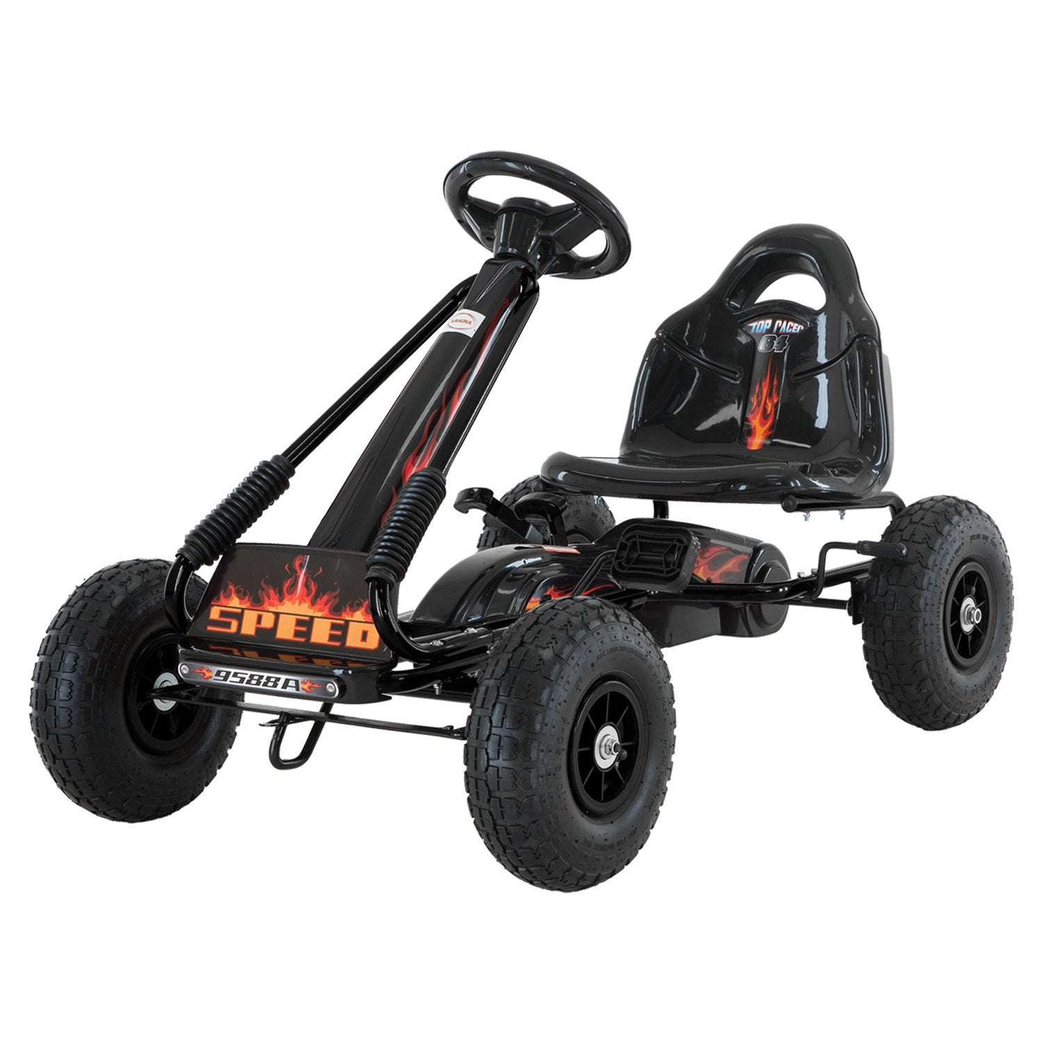 Go-karts: Kahuna G95 Kids Ride On Pedal-Powered Go Kart - Black