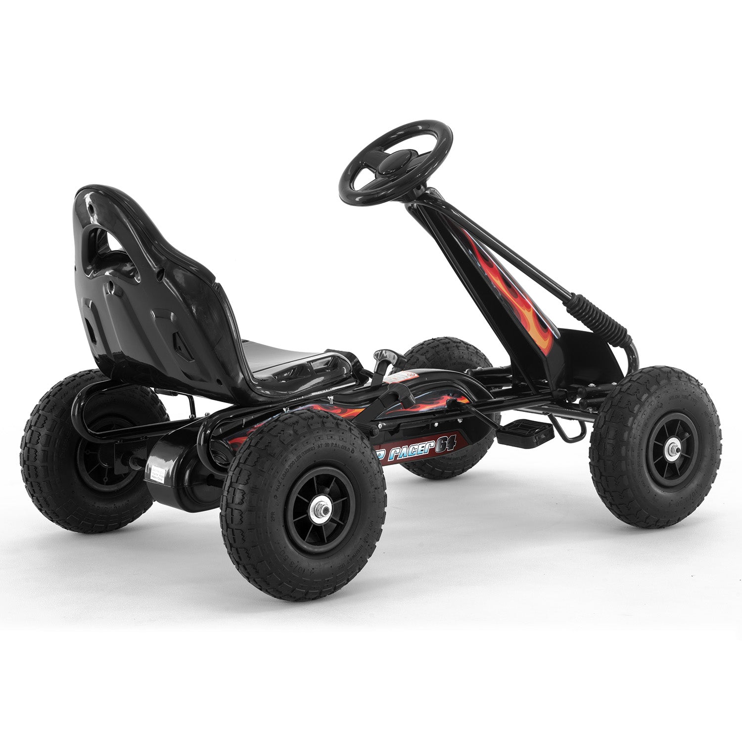 Go-karts: Kahuna G95 Kids Ride On Pedal-Powered Go Kart - Black